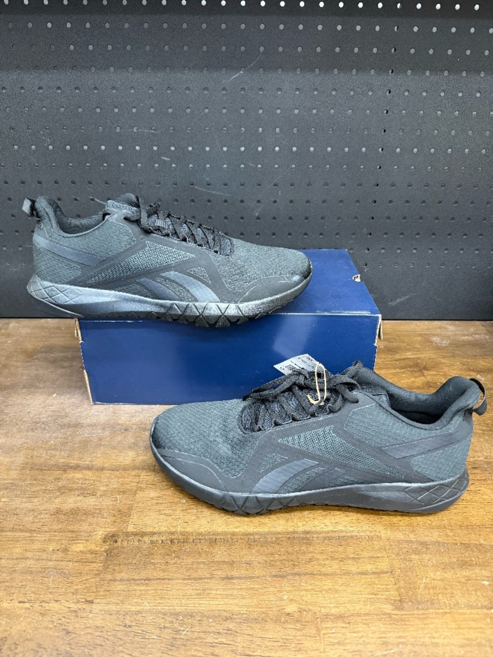 New W/O Box! Men's Reebok Flexagon Force 3 Wide 4e 'Black/Black/Pure Grey'